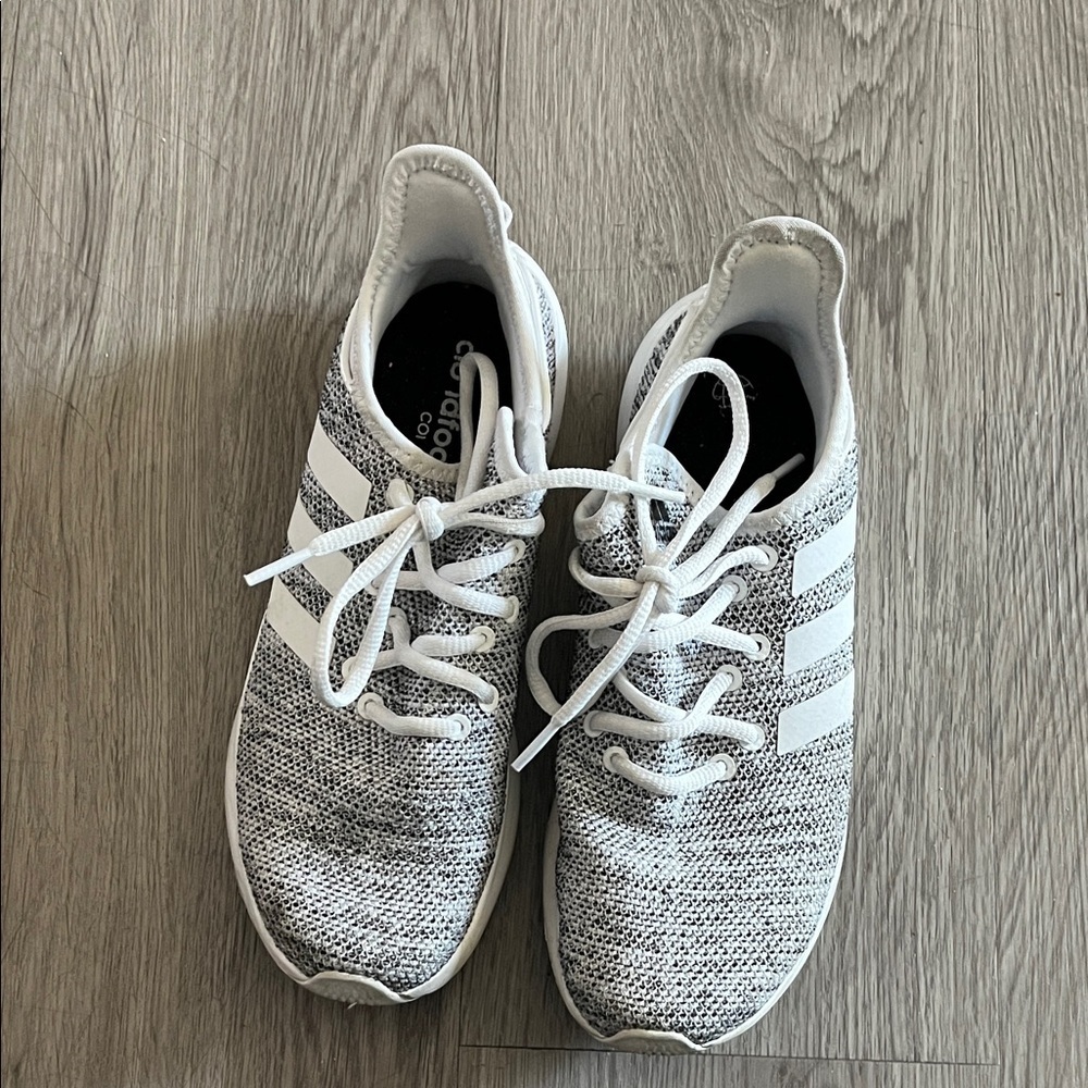 Adidas Knit White and Black Sneakers